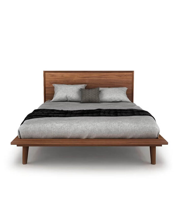 Herman Platform Bed in Light Natural Walnut
